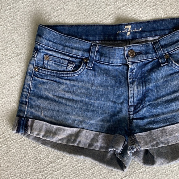 🌼 7 For all mankind shorts women’s size 27 - Picture 3 of 10